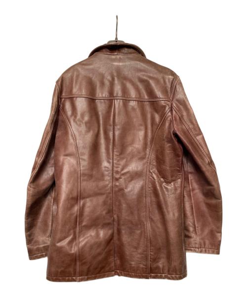 FREEDOM（フリーダム）freedom (フリーダム) レザーコート レッド サイズ:XLの古着・服飾アイテム