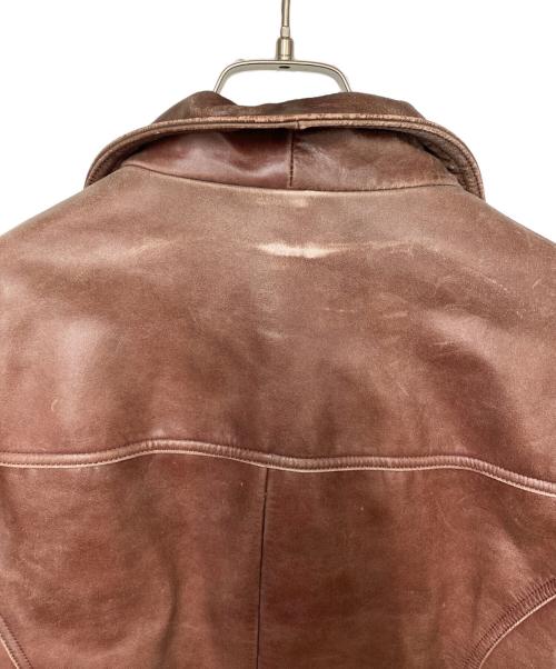 FREEDOM（フリーダム）freedom (フリーダム) レザーコート レッド サイズ:XLの古着・服飾アイテム