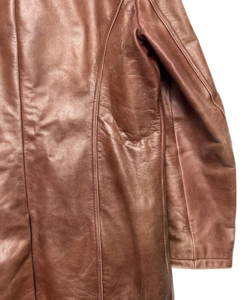 FREEDOM（フリーダム）freedom (フリーダム) レザーコート レッド サイズ:XLの古着・服飾アイテム