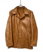 FREEDOMフリーダム）の古着「レザーコート」｜オレンジ