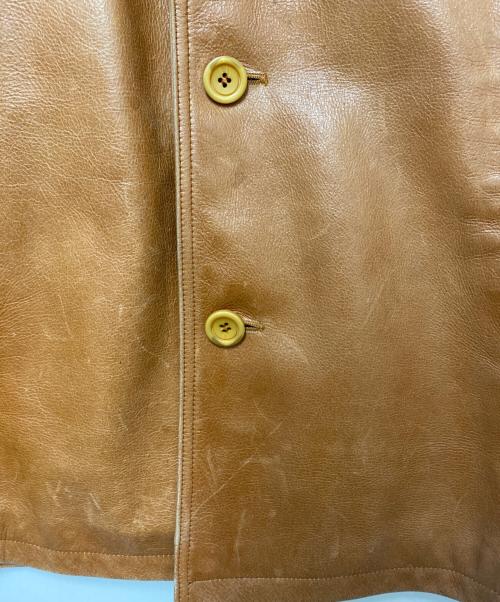 FREEDOM（フリーダム）freedom (フリーダム) レザーコート オレンジ サイズ:XLの古着・服飾アイテム