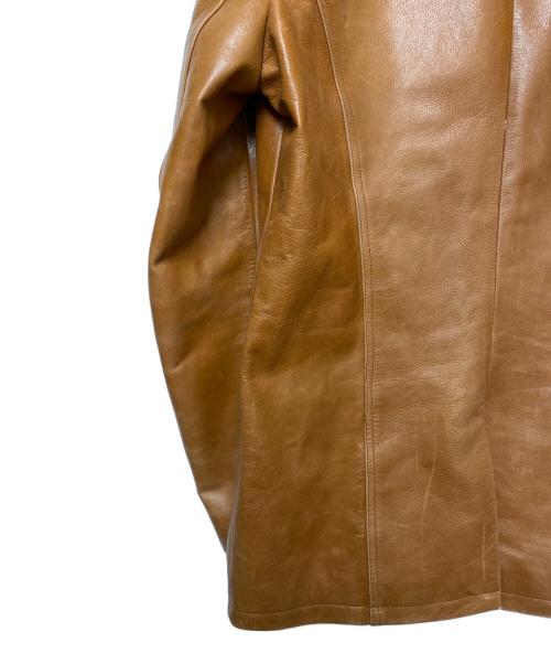 FREEDOM（フリーダム）freedom (フリーダム) レザーコート オレンジ サイズ:XLの古着・服飾アイテム