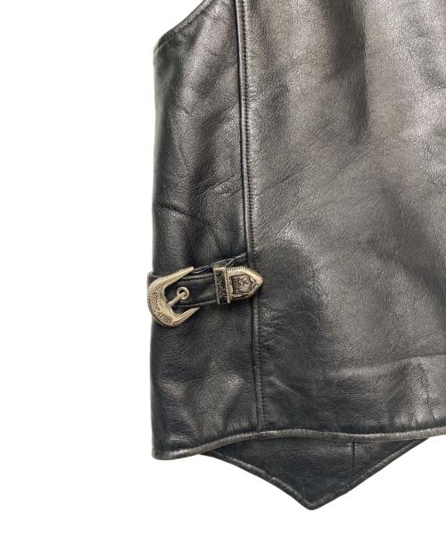 HARLEY-DAVIDSON（ハーレーダビッドソン）HARLEY-DAVIDSON (ハーレーダビッドソン) レザーベスト ブラック サイズ:XLの古着・服飾アイテム