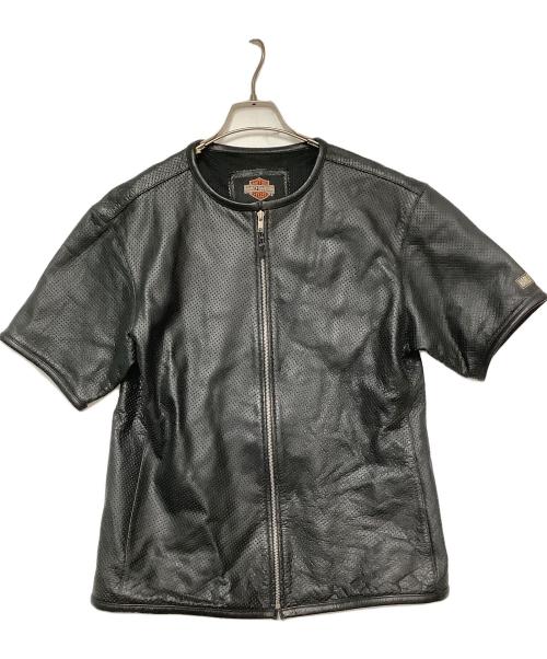 HARLEY-DAVIDSON（ハーレーダビッドソン）HARLEY-DAVIDSON (ハーレーダビッドソン) レザージャケット ブラック サイズ:LLの古着・服飾アイテム