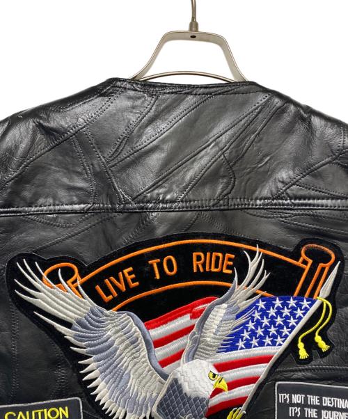 DiamondPlate（ダイアモンドプレート）DiamondPlate (ダイアモンドプレート) レザーベスト ブラック サイズ:Lの古着・服飾アイテム