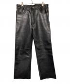 HARLEY-DAVIDSONハーレーダビッドソン）の古着「レザーパンツ」｜ブラック