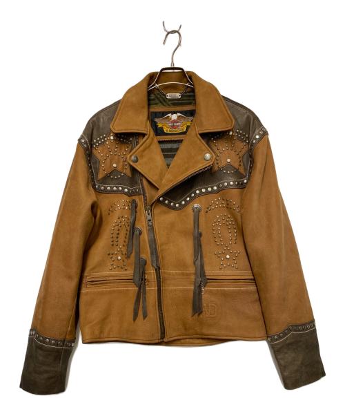 HARLEY-DAVIDSON（ハーレーダビッドソン）HARLEY-DAVIDSON (ハーレーダビッドソン) レザージャケット ブラウン サイズ:Mの古着・服飾アイテム