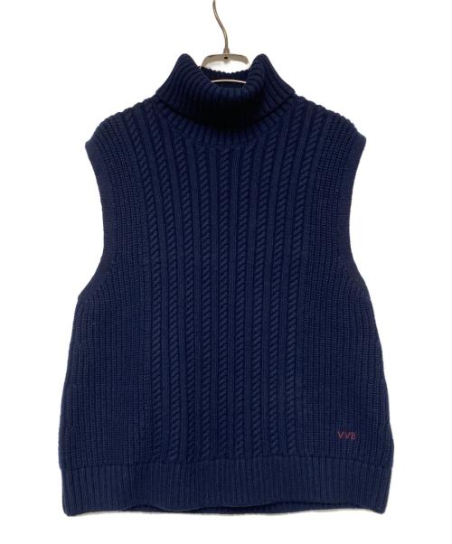 VVB（ヴィーヴィービー）VVB (ヴィーヴィービー) VVB 厚手ニット ネイビー サイズ:XSの古着・服飾アイテム
