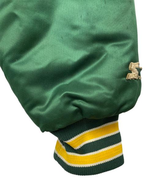 STARTER（スターター）STARTER (スターター) スタジャン グリーン×イエロー サイズ:XLの古着・服飾アイテム