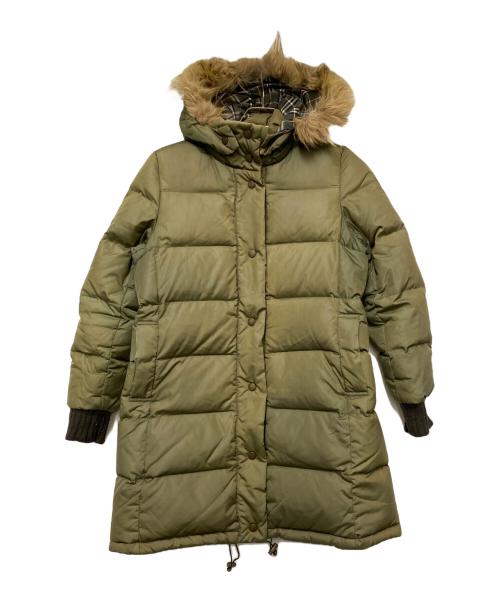 BURBERRY BLUE LABEL（バーバリーロンドンブルーレーベル）BURBERRY BLUE LABEL (バーバリーロンドンブルーレーベル) ダウンコート カーキ サイズ:36の古着・服飾アイテム