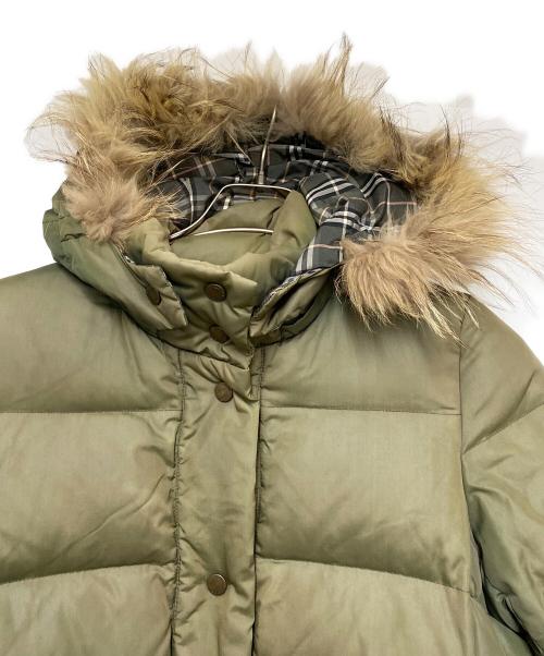 BURBERRY BLUE LABEL（バーバリーロンドンブルーレーベル）BURBERRY BLUE LABEL (バーバリーロンドンブルーレーベル) ダウンコート カーキ サイズ:36の古着・服飾アイテム