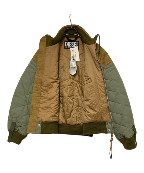 DIESEL（ディーゼル）DIESEL (ディーゼル) 中綿ブルゾン オリーブ×ブラウン×グレー サイズ:L 未使用品の古着・服飾アイテム