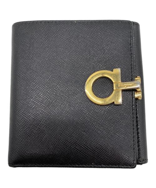 Salvatore Ferragamo（サルヴァトーレ フェラガモ）Salvatore Ferragamo (サルヴァトーレ フェラガモ) 2つ折り財布 ブラックの古着・服飾アイテム
