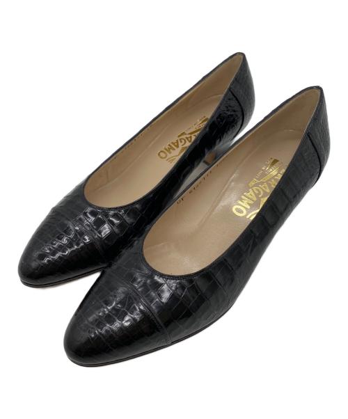 Salvatore Ferragamo（サルヴァトーレ フェラガモ）Salvatore Ferragamo (サルヴァトーレ フェラガモ) パンプス ブラック サイズ:24.5cmの古着・服飾アイテム
