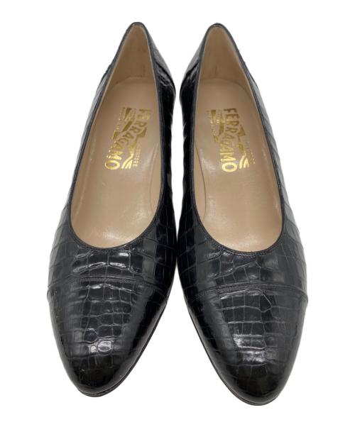 Salvatore Ferragamo（サルヴァトーレ フェラガモ）Salvatore Ferragamo (サルヴァトーレ フェラガモ) パンプス ブラック サイズ:24.5cmの古着・服飾アイテム
