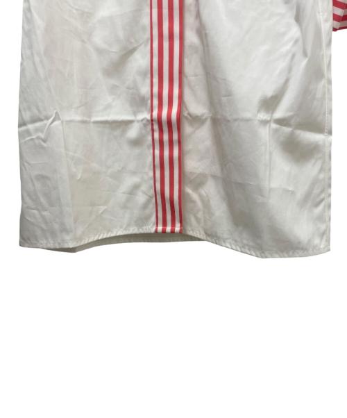 CHANEL（シャネル）CHANEL (シャネル) ココマーク ストライプ シャツブラウス ホワイト×ピンク サイズ:38の古着・服飾アイテム