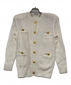 CELINEセリーヌ）の古着「カーディガン」｜ホワイト