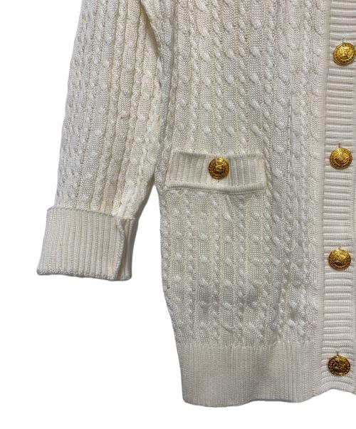 CELINE（セリーヌ）CELINE (セリーヌ) カーディガン ホワイト サイズ:38 未使用品の古着・服飾アイテム