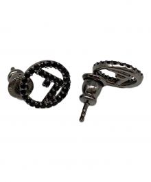 FENDI（フェンディ）の古着「スタッドピアス」｜ブラック×ゴールド