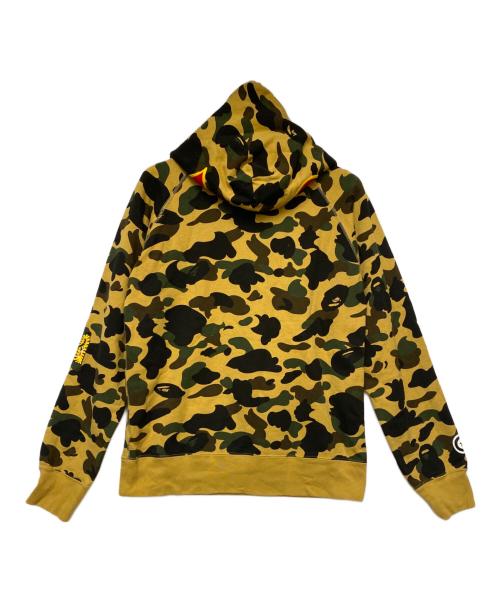 A BATHING APE（ア ベイシング エイプ）A BATHING APE (ア ベイシング エイプ) ハーフジップパーカー イエロー×グリーン サイズ:Lの古着・服飾アイテム