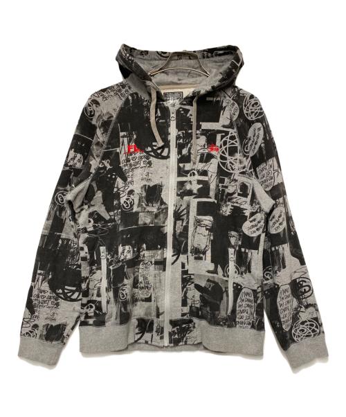 stussy（ステューシー）stussy (ステューシー) FUTURA LABORATORIES (フューチュラ ラボラトリーズ) ジップパーカー グレー サイズ:Mの古着・服飾アイテム