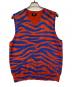 stussy（ステューシー）の古着「ニットベスト」｜オレンジ×ブルー