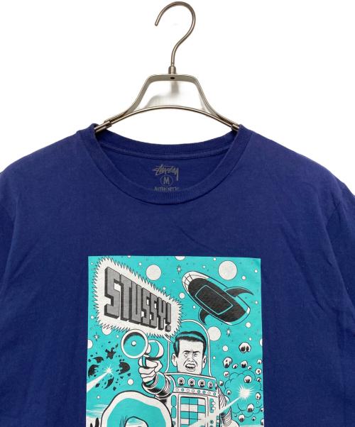stussy（ステューシー）stussy (ステューシー) stussy　半袖Tシャツ ネイビー サイズ:Mの古着・服飾アイテム