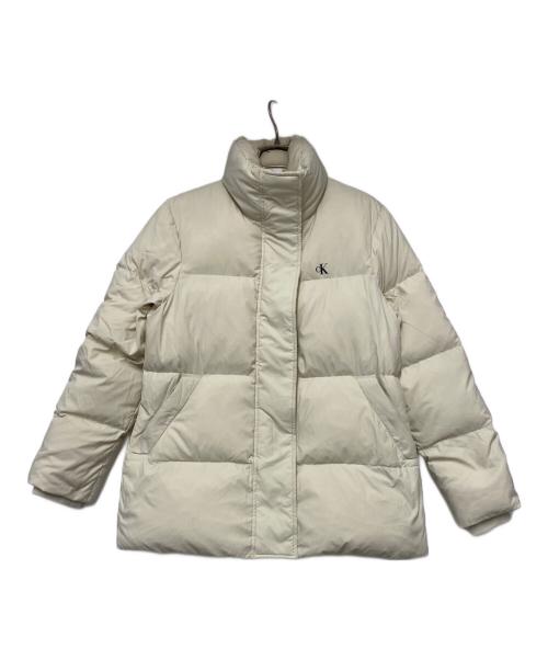 Calvin Klein Jeans（カルバンクラインジーンズ）Calvin Klein Jeans (カルバンクラインジーンズ) ダウンジャケット ホワイト サイズ:XSの古着・服飾アイテム