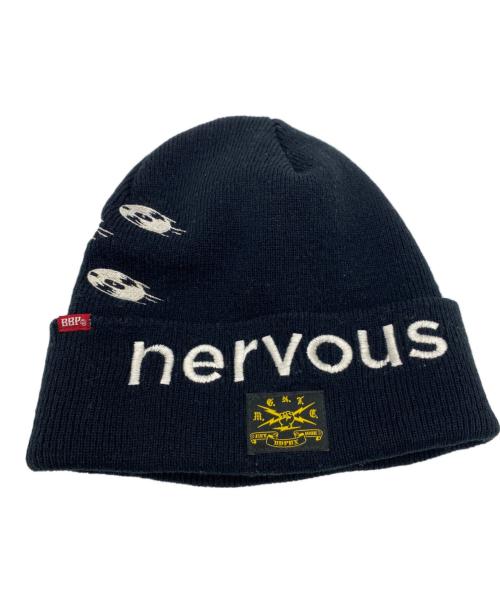 nervous（ナーバス）nervous (ナーバス) ニット帽 ブラックの古着・服飾アイテム