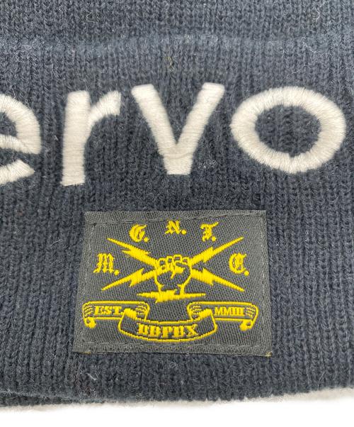nervous（ナーバス）nervous (ナーバス) ニット帽 ブラックの古着・服飾アイテム
