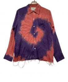 Needles×NOMA t.d.（ニードルズ×ノーマティーディー）の古着「長袖シャツ」｜レッド×パープル