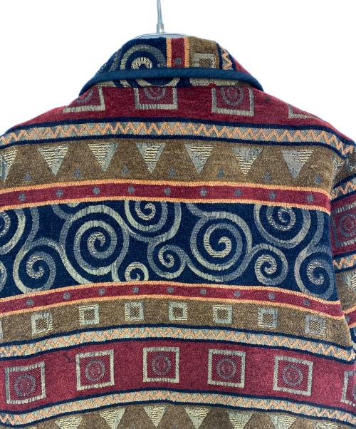 不明（フメイ）不明 (フメイ) ジャケット レッド×ブラウン サイズ:不明の古着・服飾アイテム