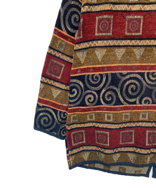 不明（フメイ）不明 (フメイ) ジャケット レッド×ブラウン サイズ:不明の古着・服飾アイテム