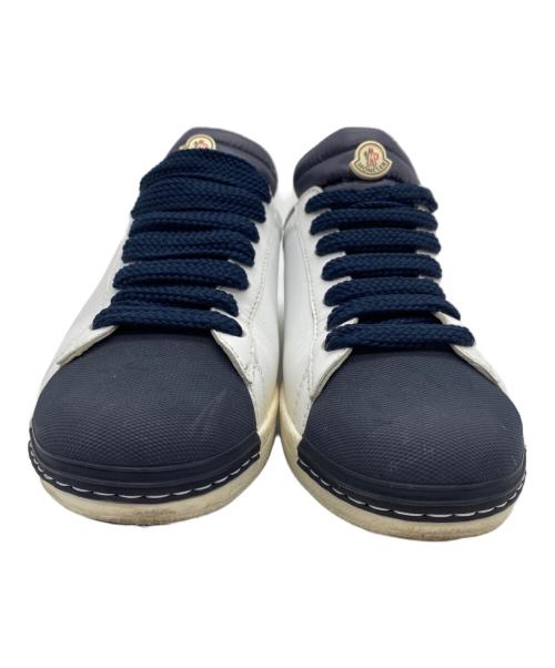 MONCLER（モンクレール）MONCLER (モンクレール) スニーカー ホワイト×ネイビー サイズ:35の古着・服飾アイテム