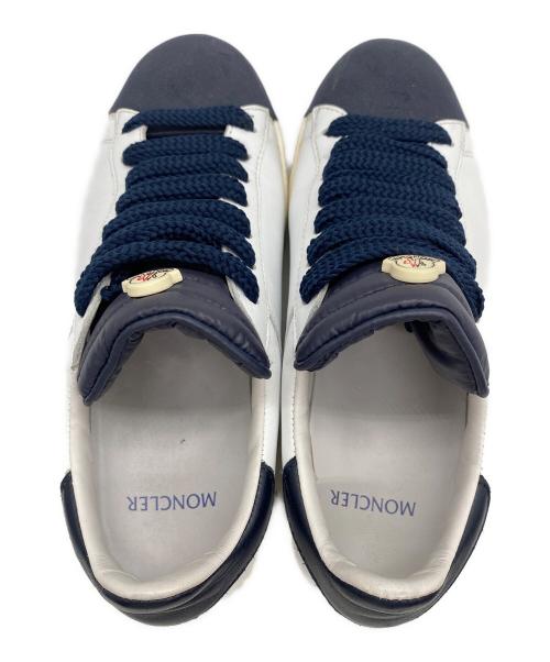 MONCLER（モンクレール）MONCLER (モンクレール) スニーカー ホワイト×ネイビー サイズ:35の古着・服飾アイテム