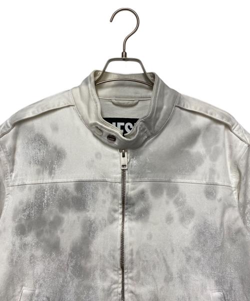 DIESEL（ディーゼル）DIESEL (ディーゼル) シングルライダースジャケット ホワイト サイズ:XLの古着・服飾アイテム