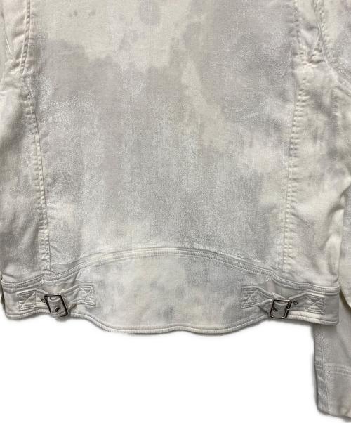DIESEL（ディーゼル）DIESEL (ディーゼル) シングルライダースジャケット ホワイト サイズ:XLの古着・服飾アイテム