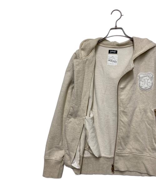 Schott（ショット）Schott (ショット) ジップパーカー ベージュ サイズ:Mの古着・服飾アイテム