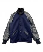 skookumスクーカム）の古着「スタジャン」｜ネイビー×ブラック