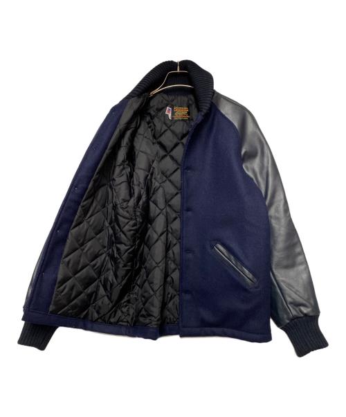 skookum（スクーカム）SKOOKUM (スクーカム) スタジャン ネイビー×ブラック サイズ:34の古着・服飾アイテム