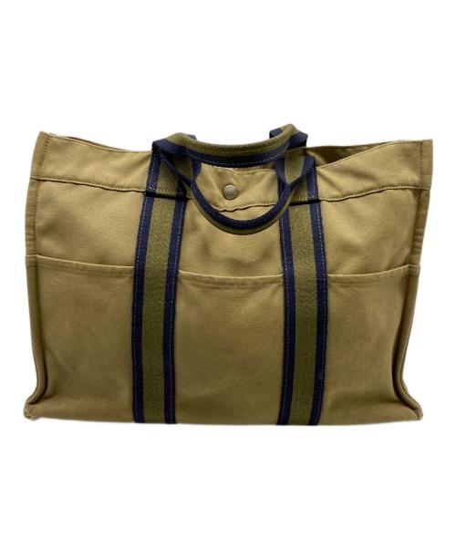 HERMES（エルメス）HERMES (エルメス) トートバッグ オリーブ×ネイビーの古着・服飾アイテム