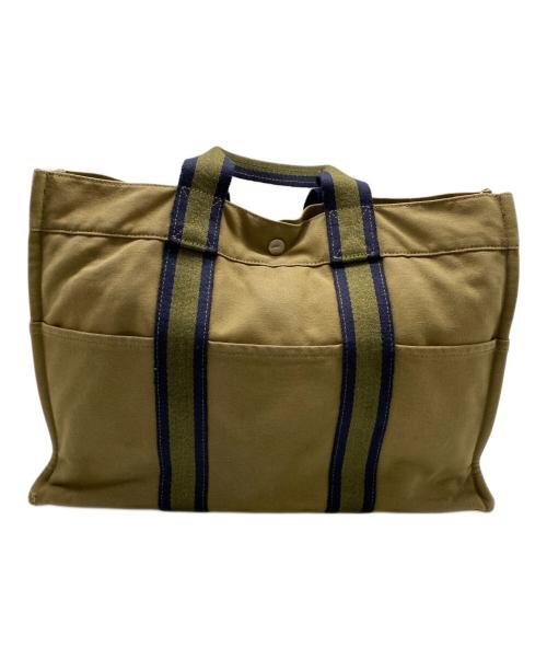HERMES（エルメス）HERMES (エルメス) トートバッグ オリーブ×ネイビーの古着・服飾アイテム