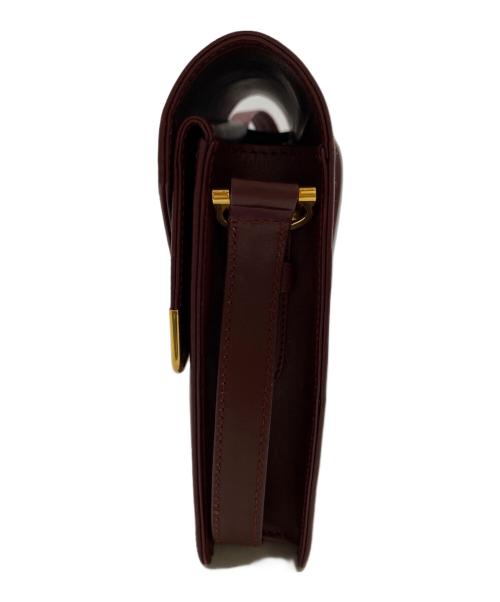 Cartier（カルティエ）Cartier (カルティエ) ショルダーバッグ ボルドー×ゴールドの古着・服飾アイテム