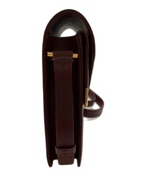 Cartier（カルティエ）Cartier (カルティエ) ショルダーバッグ ボルドー×ゴールドの古着・服飾アイテム