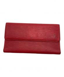 LOUIS VUITTON（ルイ ヴィトン）の古着「3つ折り財布」｜レッド