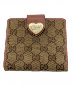 GUCCIグッチ）の古着「2つ折り財布」｜ピンクベージュ
