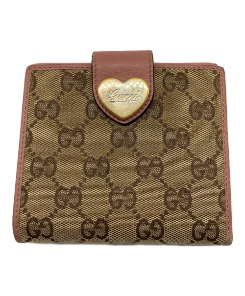 GUCCI（グッチ）GUCCI (グッチ) 2つ折り財布 ピンクベージュの古着・服飾アイテム