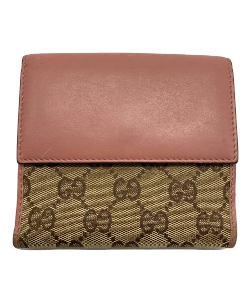 GUCCI（グッチ）GUCCI (グッチ) 2つ折り財布 ピンクベージュの古着・服飾アイテム