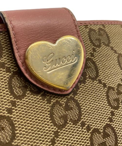 GUCCI（グッチ）GUCCI (グッチ) 2つ折り財布 ピンクベージュの古着・服飾アイテム