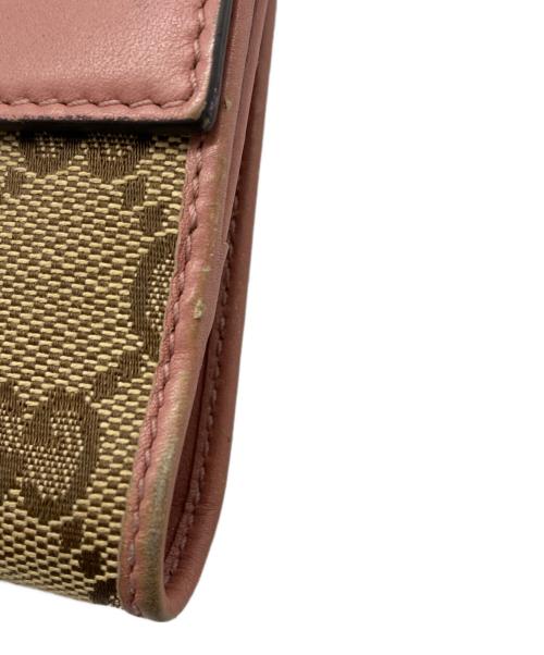GUCCI（グッチ）GUCCI (グッチ) 2つ折り財布 ピンクベージュの古着・服飾アイテム